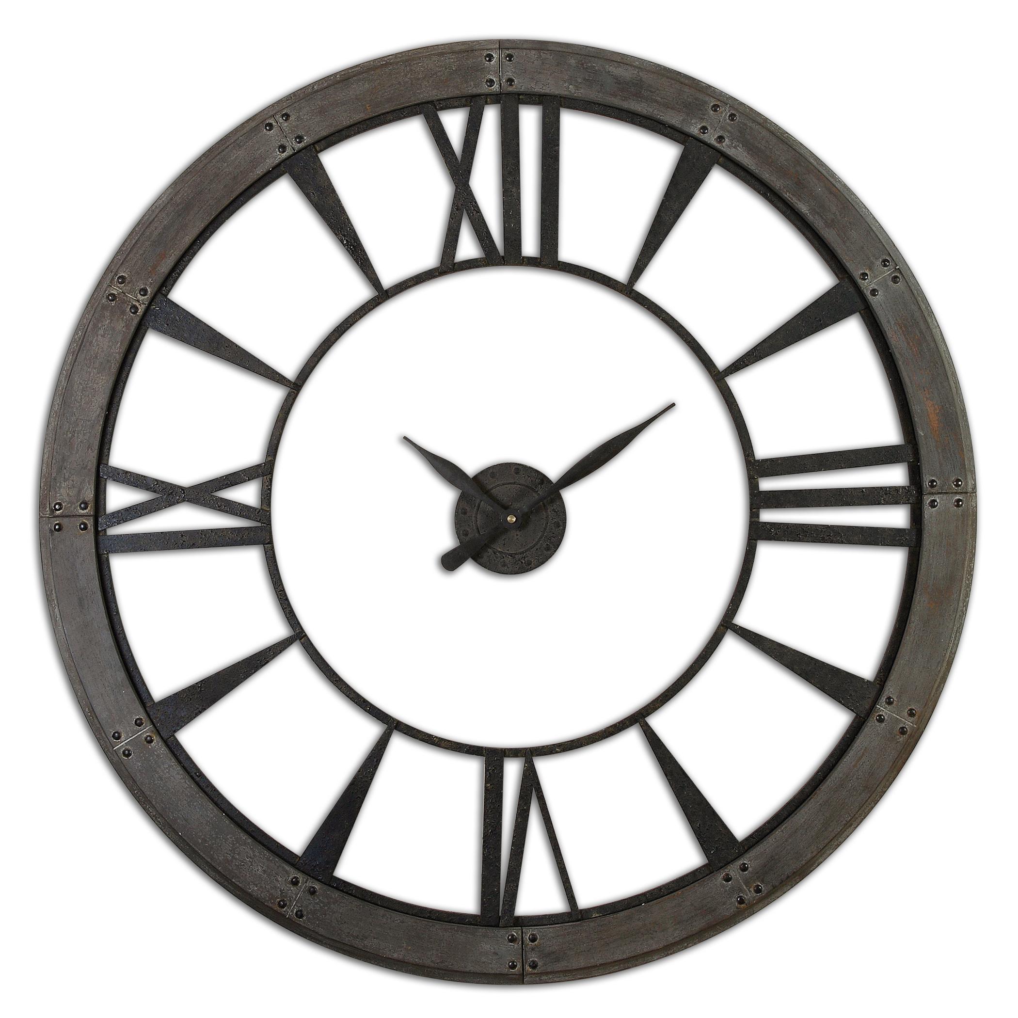 Uttermost Clocks UTT2599800 Ronan Wall Clock, Large Upper Room Home